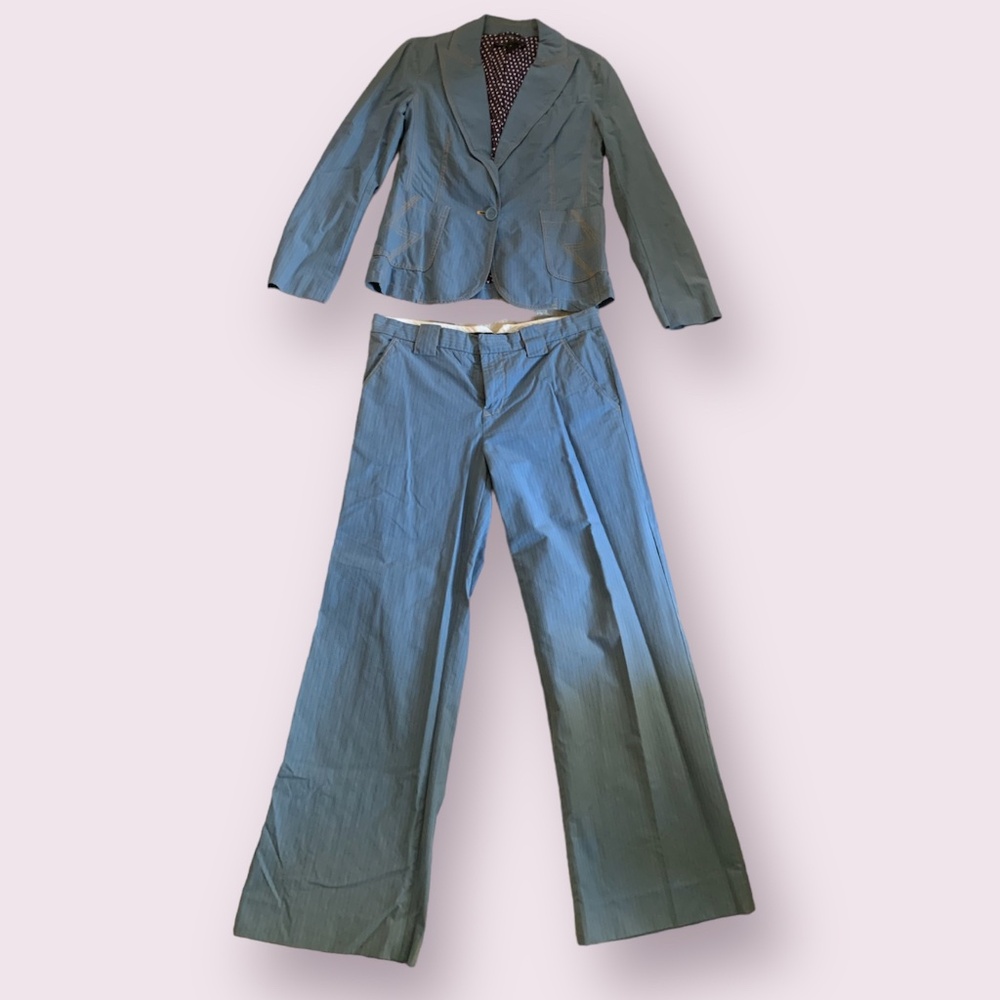 Marc Jacobs blue pinstripe suit GENUINE VINTAGE